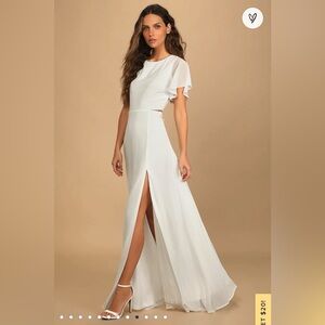 Lulus Garden Bliss Maxi Cutout Dress White